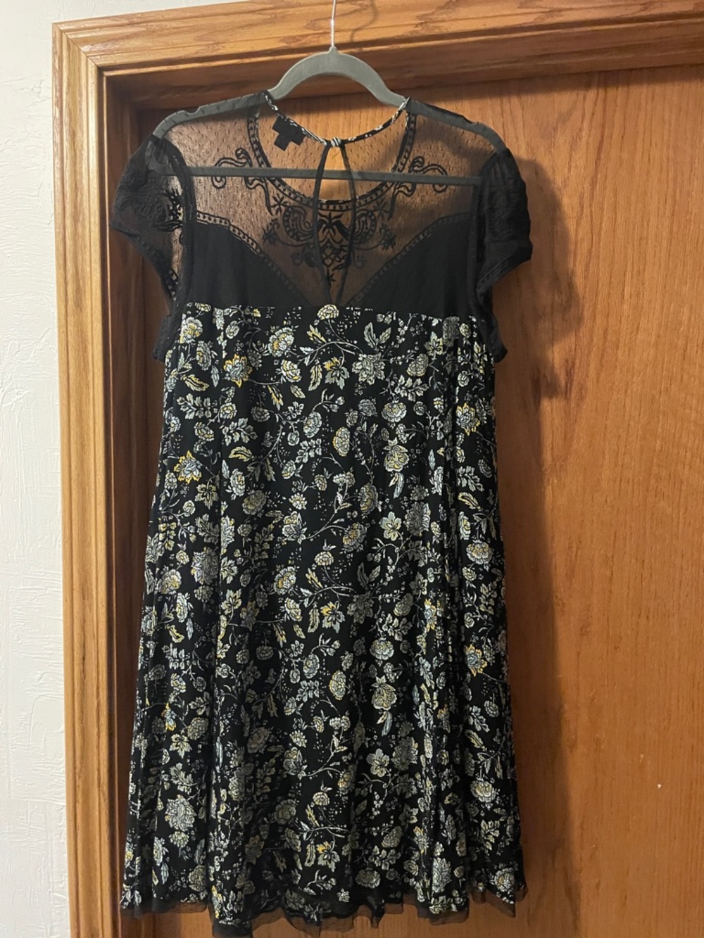 torrid Black Floral Lace Yoke Mini Dress - Picture 7 of 13